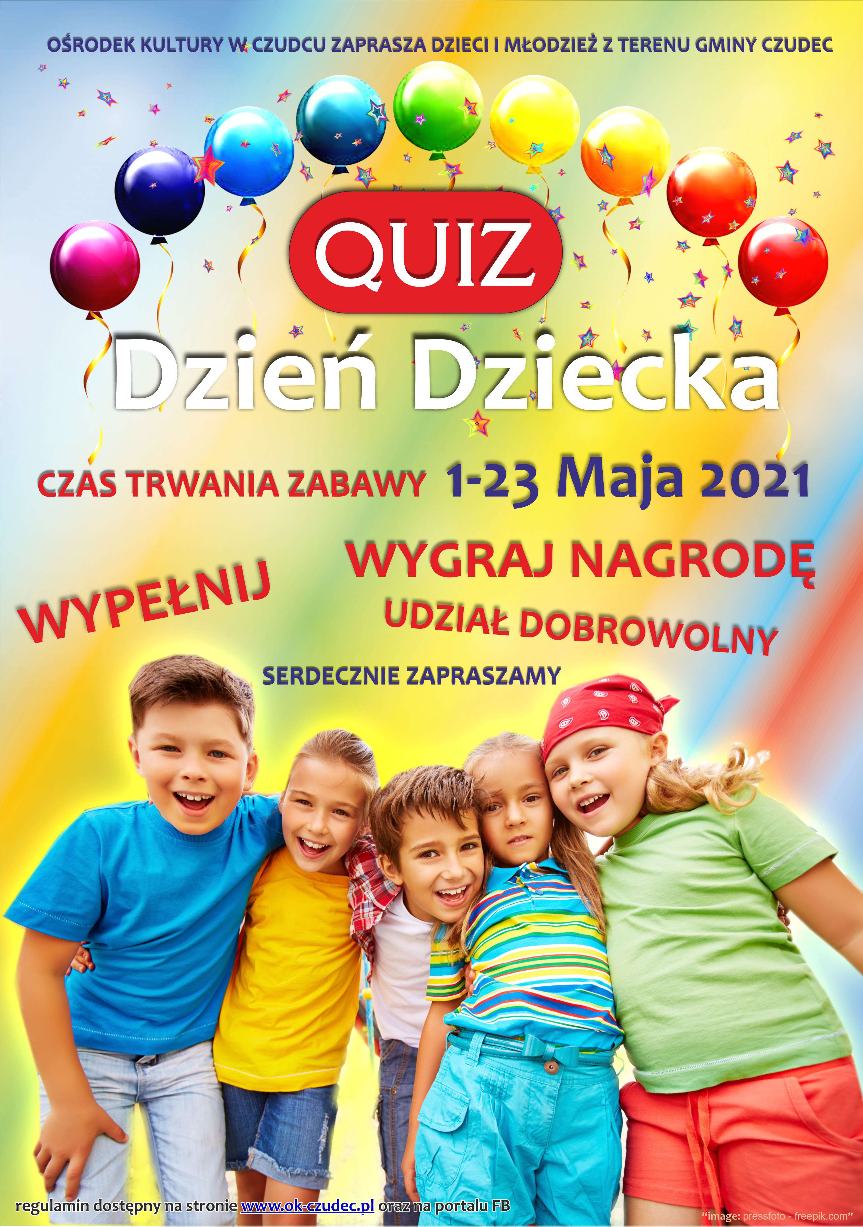 Plakat z okazji Dnia Dziecka Quiz